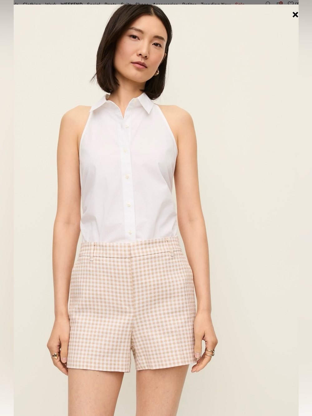 Ann Taylor NWT Gingham City Shorts Size 12